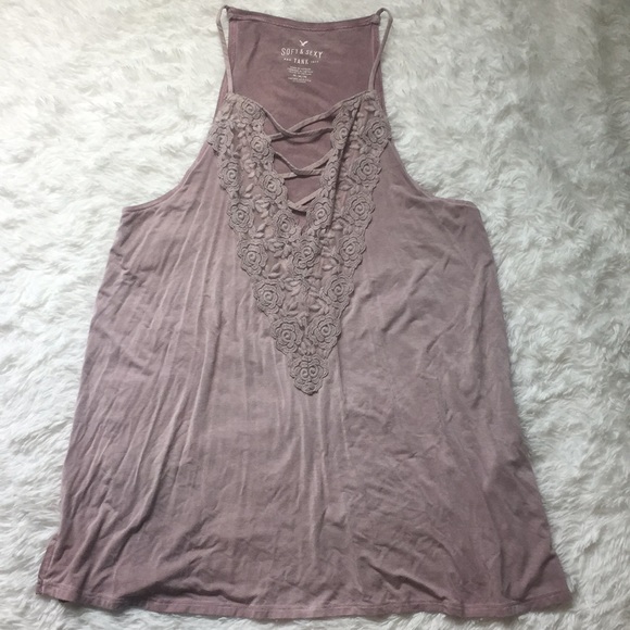 American Eagle Outfitters Tops - American Eagle Lavender  Cutout Front Tank Top